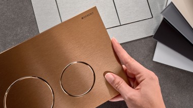 Przyciski spłukujące Geberit Sigma40 w różnych powierzchniach i kształtach Przyciski spłukujące Geberit Sigma40 w różnych powierzchniach i kształtach