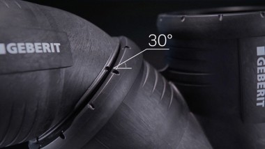 Oznaczenia 30° na kształtkach Geberit Silent-Pro