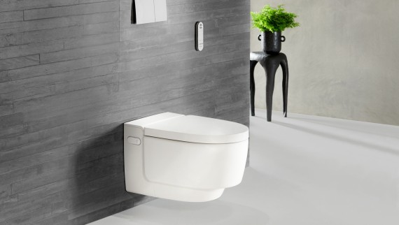 Geberit AquaClean Mera w kolorze białym z pilotem Sigma70