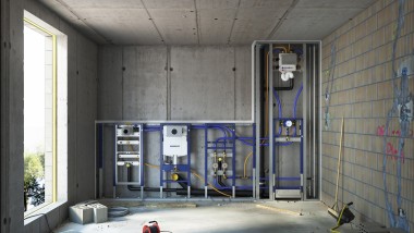 Montaż podtynkowy Geberit Duofix i spłuczki w ściance systemowej