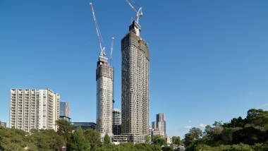 Dwie wieże George Towers 180 są zapowiedzią zagęszczenia aglomeracji Sydney (© Michael Curwood & Adam Powell)