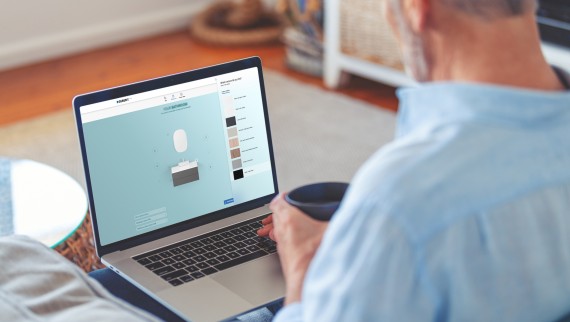 Wybierz lustro, meble łazienkowe oraz szafkę pod umywalkę w Product Finder Geberit
