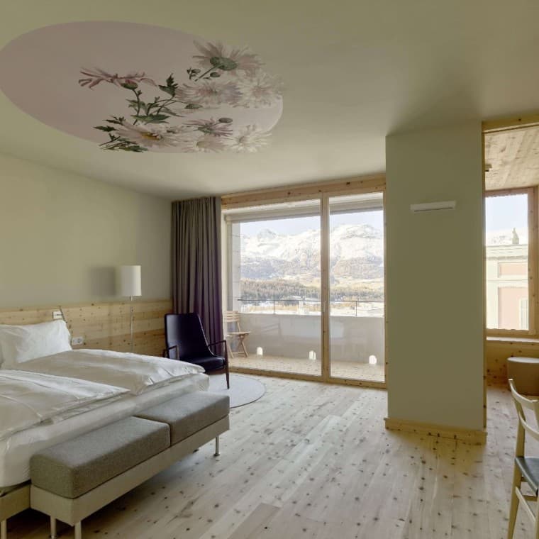 Wnętrze Hotelu Maistra 160 w Pontresinie (fot. Ben Huggler) Wnętrze Hotelu Maistra 160 w Pontresinie (fot. Ben Huggler)