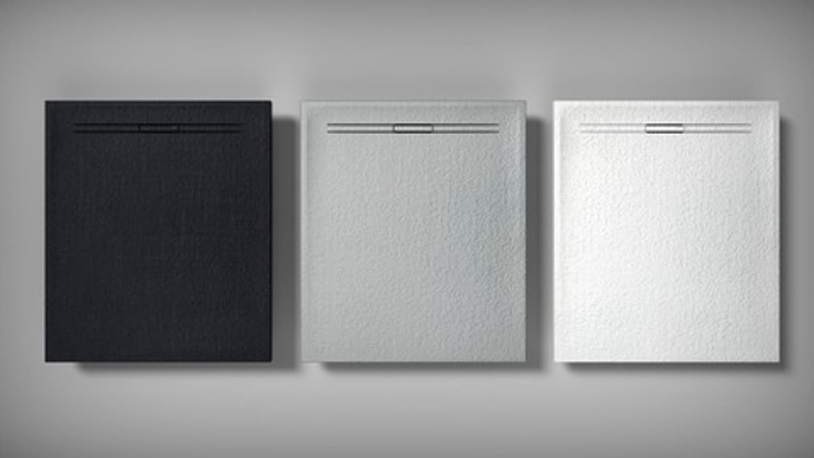 Brodziki Geberit Sestra dostępne są w kolorze grafitowym, szarym i białym Brodziki Geberit Sestra dostępne są w kolorze grafitowym, szarym i białym