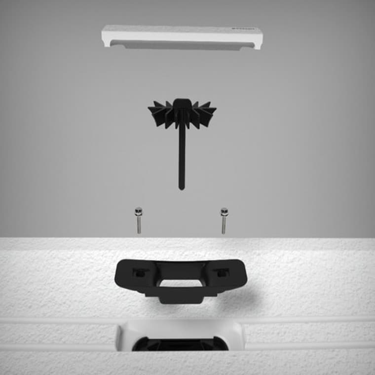 Wyjmowana pokrywa i wkład do zbierania zanieczyszczeń w syfonie Geberit do brodzików Sestra Wyjmowana pokrywa i wkład do zbierania zanieczyszczeń w syfonie Geberit do brodzików Sestra