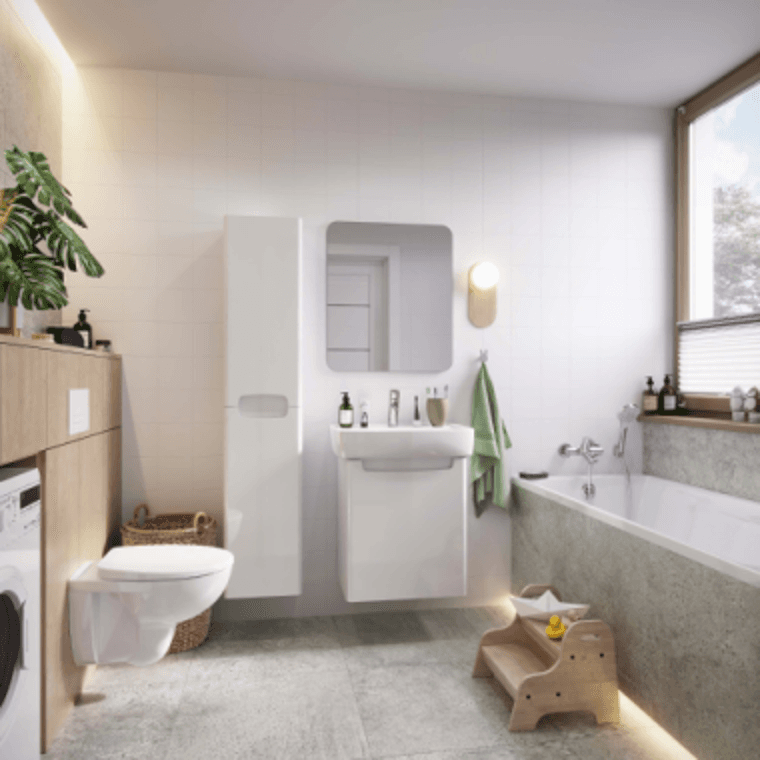 łazienka rodzinna z produktami Geberit Selnova łazienka rodzinna z produktami Geberit Selnova