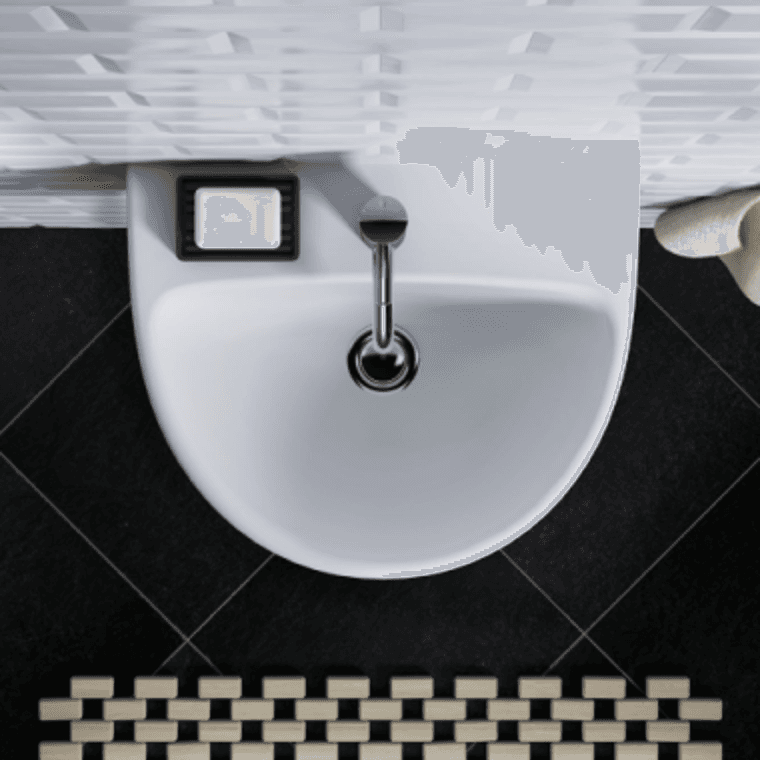 mała umywalka Selnova Geberit rzut z góry mała umywalka Selnova Geberit rzut z góry