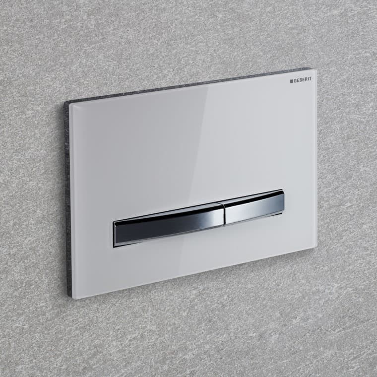 Biały przycisk spłukujący Geberit Sigma50, prostokątny Biały przycisk spłukujący Geberit Sigma50, prostokątny