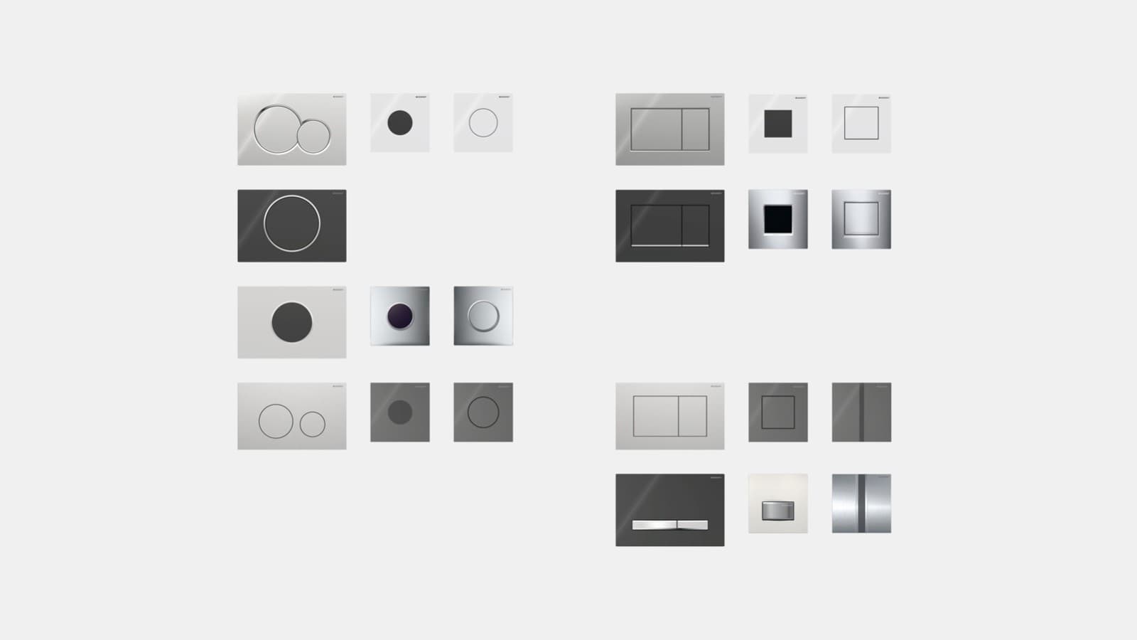 Przyciski spłukujące i sterowania pisuarowe Geberit Przyciski spłukujące i sterowania pisuarowe Geberit