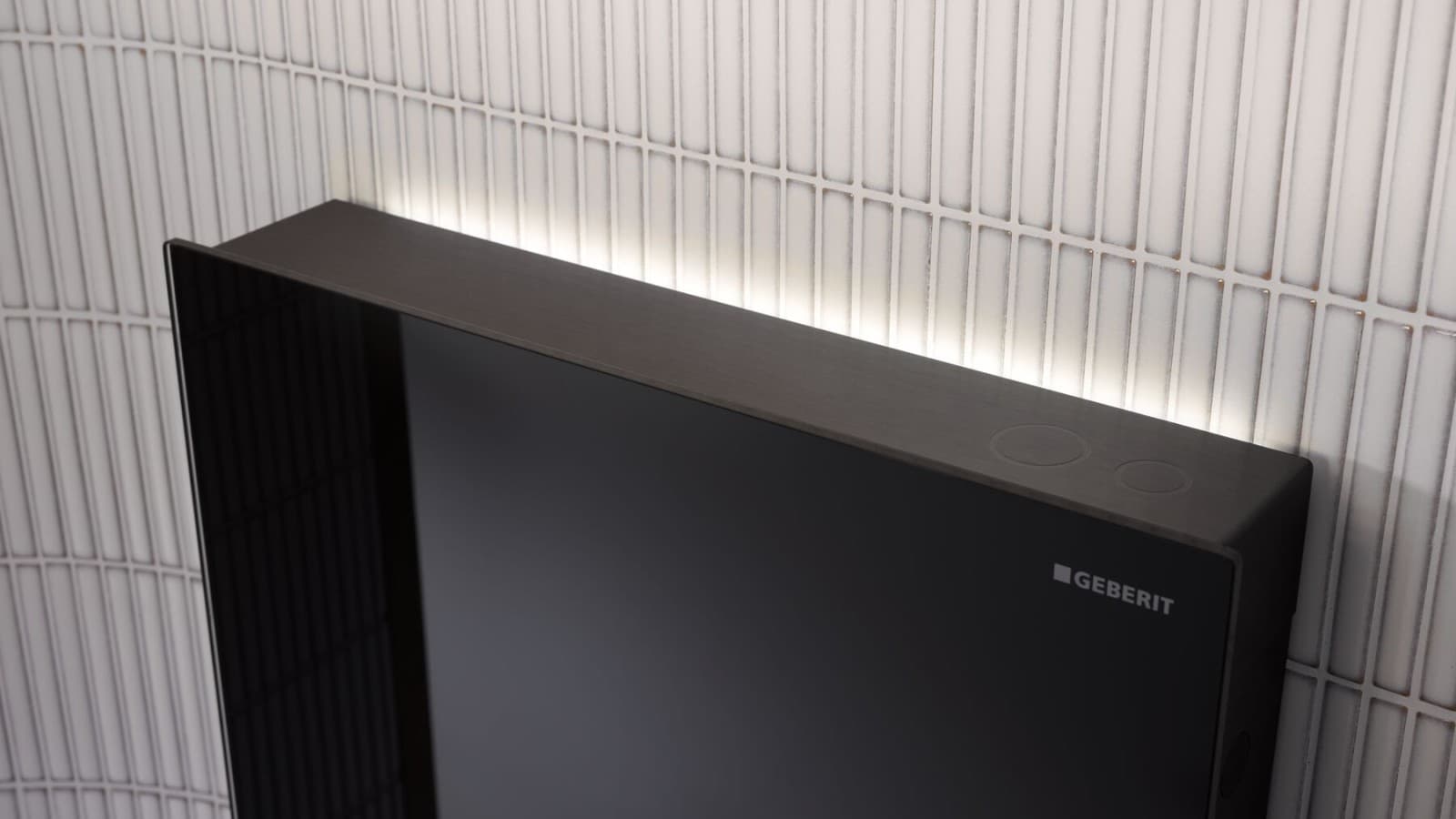 Geberit Monolith Plus z ComfortLight szklany front czarny (© Geberit) Geberit Monolith Plus z ComfortLight szklany front czarny (© Geberit)