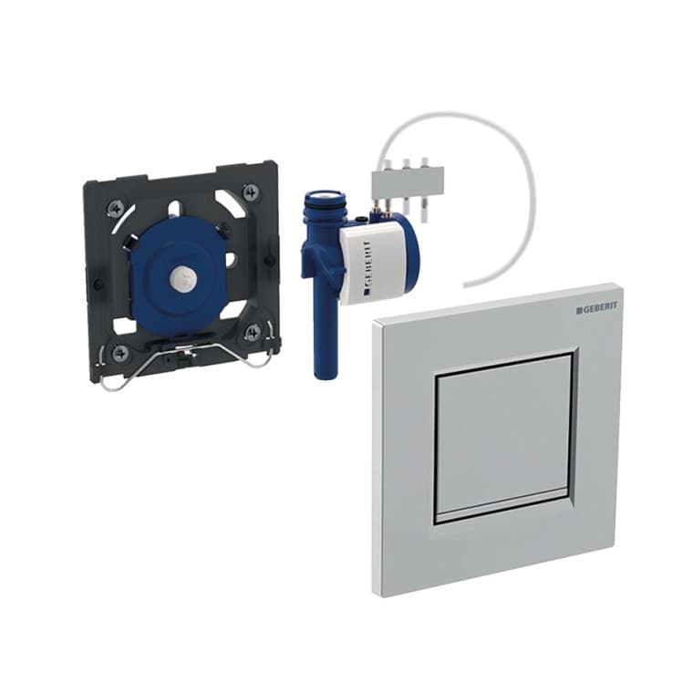 Sterowanie pisuarem z pneumatycznym uruchamianiem spłukiwania Sterowanie pisuarem z pneumatycznym uruchamianiem spłukiwania