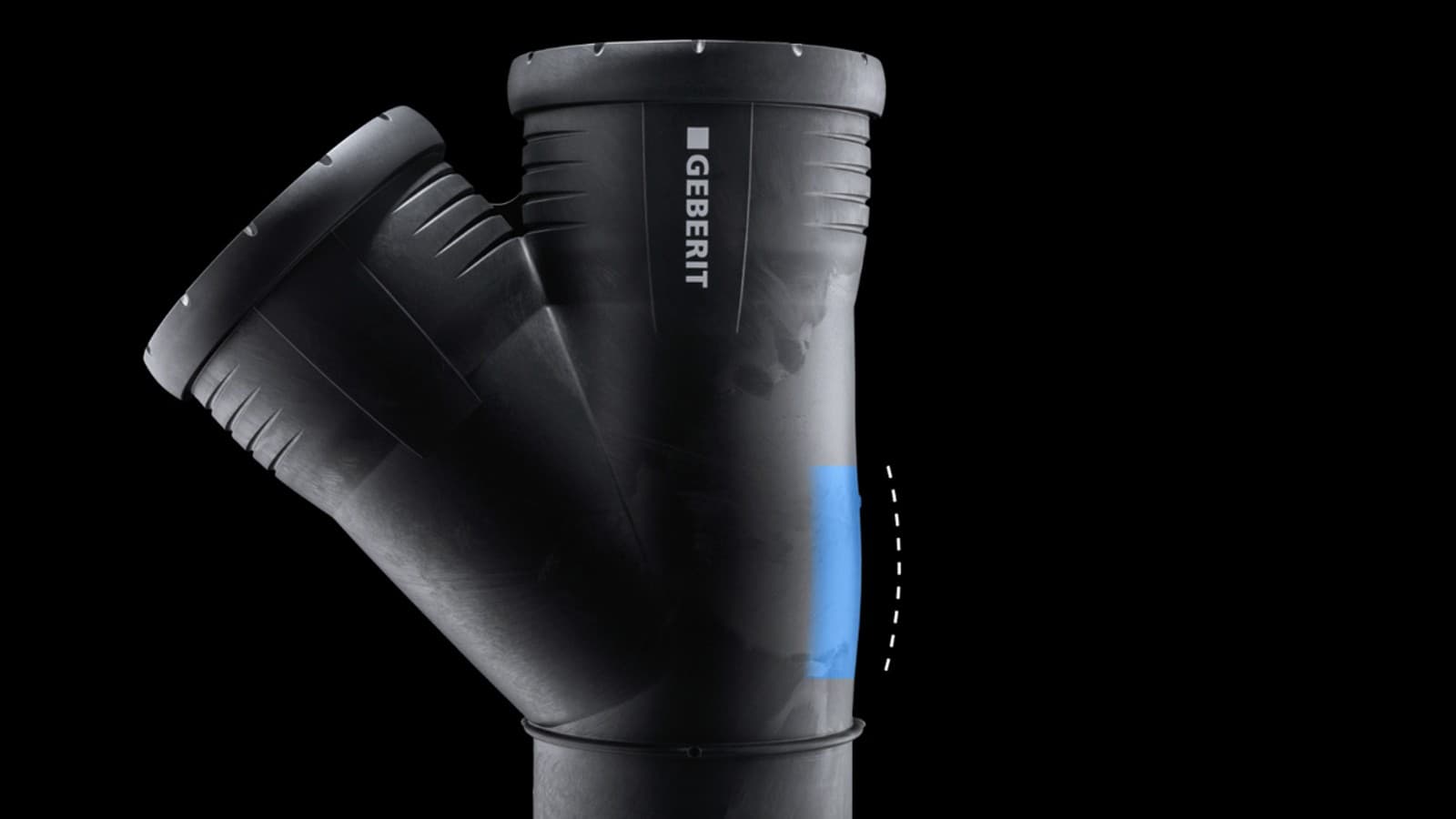 System kanalizacyjny Geberit Silent-Pro: grubsze ścianki w strefach uderzeń System kanalizacyjny Geberit Silent-Pro: grubsze ścianki w strefach uderzeń