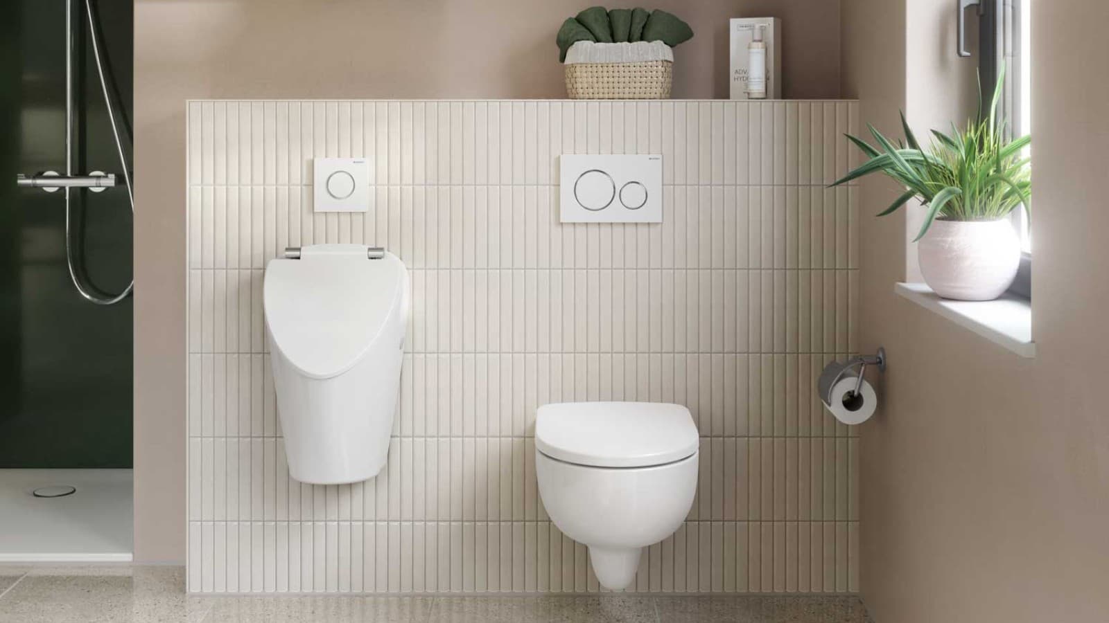 Pisuary Geberit w łazience Pisuary Geberit w łazience