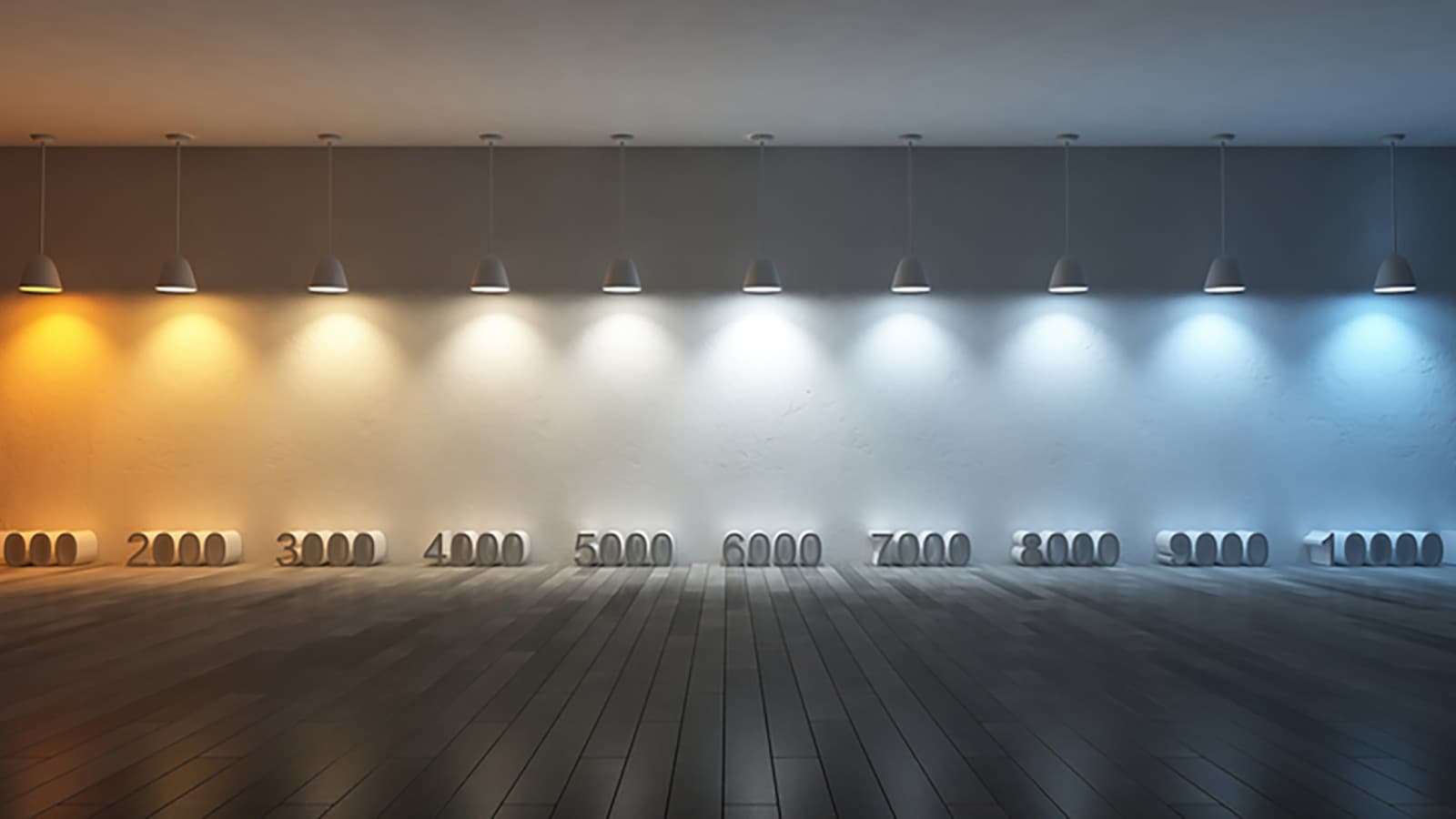 Ilustracja temperatury barwowej z różnymi wartościami kelwinów (© iStock.com/SuriyaKK) Ilustracja temperatury barwowej z różnymi wartościami kelwinów (© iStock.com/SuriyaKK)