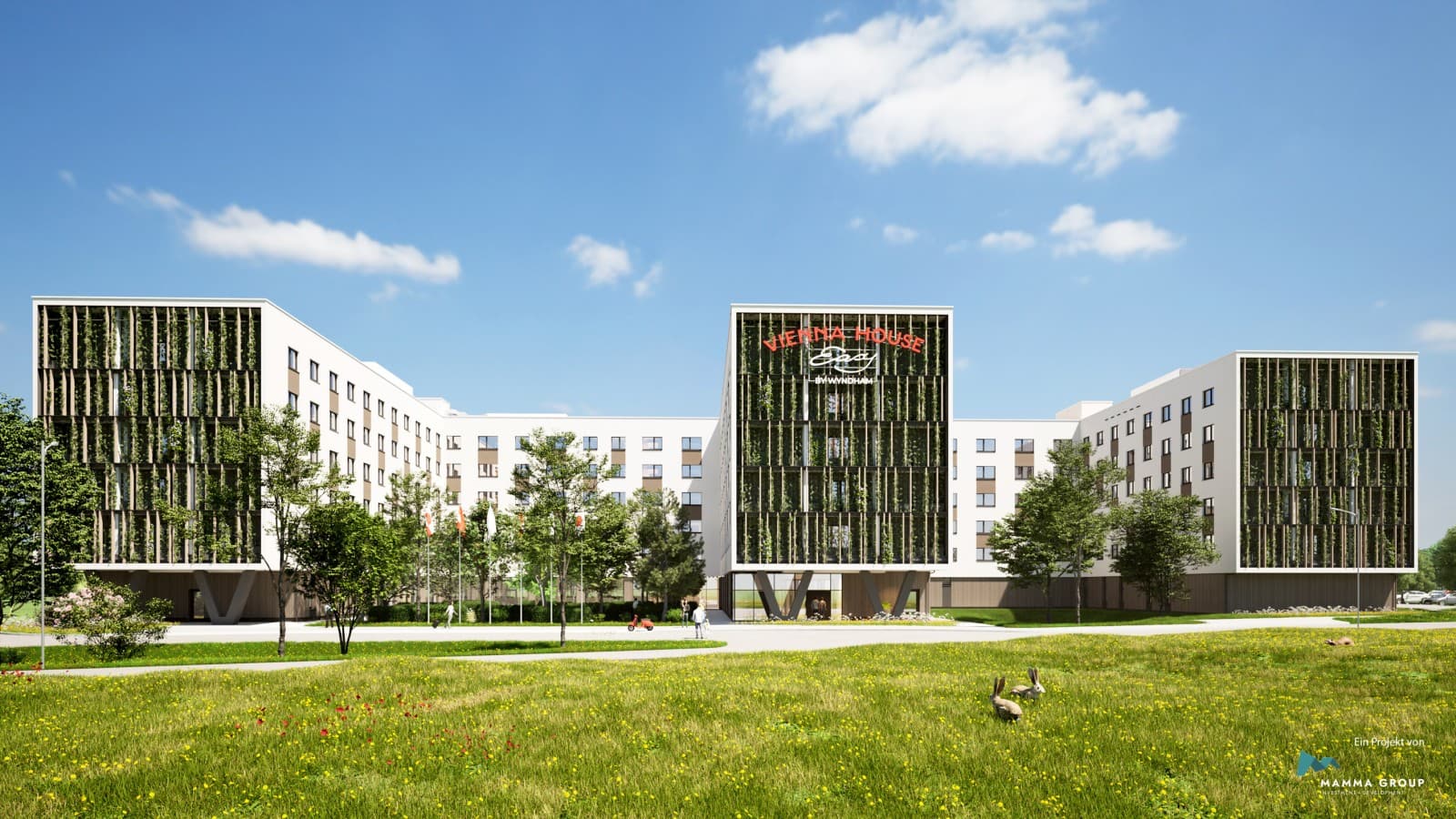 W Schwechat pod Wiedniem otwarto największy w Europie hotel w konstrukcji hybrydowej z drewna (© BKK3 Architektur) W Schwechat pod Wiedniem otwarto największy w Europie hotel w konstrukcji hybrydowej z drewna (© BKK3 Architektur)
