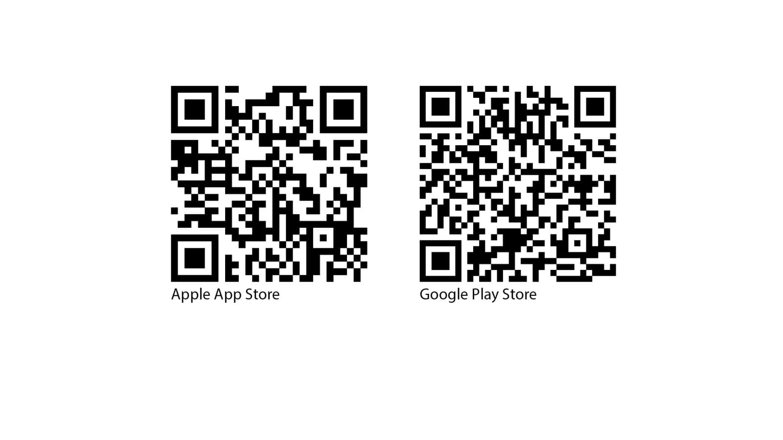 Kody QR aplikacji Geberit Control dla systemów iOS i Android Kody QR aplikacji Geberit Control dla systemów iOS i Android